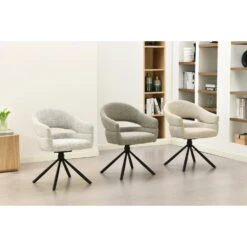 Eetkamerstoel Lichtgrijs Stof - Zithoogte 51cm - Linn - Set Van 2 -Leen Bakker Winkel 5bdaed625c314848bdddb06aabd2d0b2