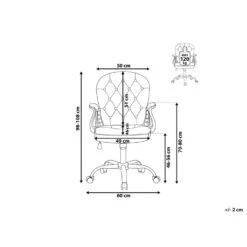 Beliani Bureaustoel PRINCESS - Beige Kunstleer -Leen Bakker Winkel 5c49403c36da41e19623af1d7b2017da 1