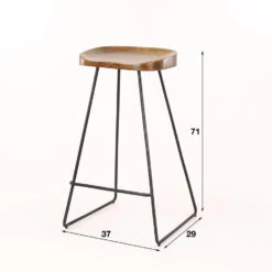 Fraaai - Larissa Barstoel Houten Zitting - Massief Acacia Naturel -Leen Bakker Winkel 5d55a610d35f4bf59fca44ea88fdfa4c