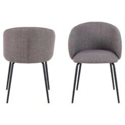 Eetkamerstoel Lichtgrijs - Zithoogte 48cm - Skive - Set Van 2 -Leen Bakker Winkel 5f5fa93a3d904d548caa40fd4adb5e85