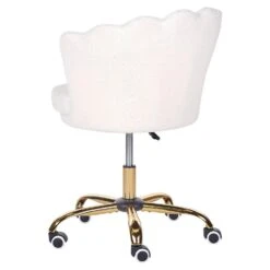 MONTICELLO - Bureaustoel - Wit - Bouclé -Leen Bakker Winkel 5fe30ab8472f4c91b98571678448fd4d