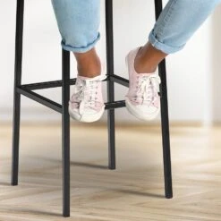 CLP Set Van 2 Barkruk Montreal 85 Zwart Frame - Kunstleer - Wit -Leen Bakker Winkel 6055d3ed97934018902dcd0b7ea564e6