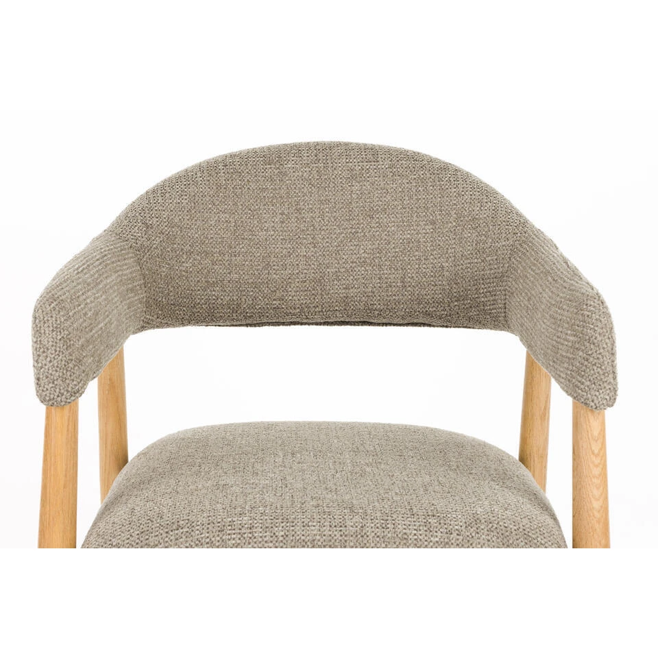 Eetkamerstoel Donkerbruin Stof - 54x56x81cm - Indy - Set Van 2 9 Eetkamerstoel Donkerbruin Stof - 54x56x81cm - Indy - Set Van 2 - Afbeelding 7