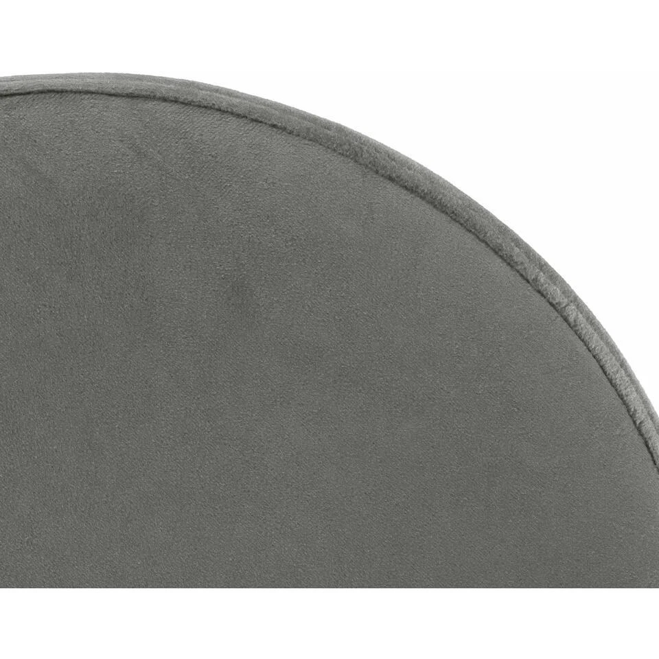 CLP Barkruk Ponte Zwart Frame - Fluweel - Grijs 8 CLP Barkruk Ponte Zwart Frame - Fluweel - Grijs - Afbeelding 6