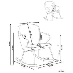 VIKEN - Schommelstoel - Taupe - Polyester -Leen Bakker Winkel 61e2adcdc1394008aa372b00cf7e31ad 1