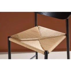 Svea - Polsty Barkruk Met Rugleuning - Rattan - Zwart -Leen Bakker Winkel 627bc025f8b5434db6bc8014f7d95a6f