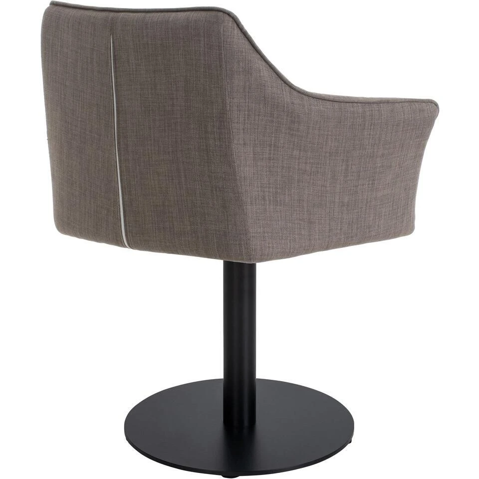 CLP Lounger Damaso Zwart Frame - Stof - Grijs 7 CLP Lounger Damaso Zwart Frame - Stof - Grijs - Afbeelding 5