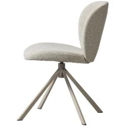 WOOOD Femke Eetkamerstoelen - Bouclé - Naturel - Set Van 2 -Leen Bakker Winkel 64c10e0947ad4fe3964c00d8ddb6c710