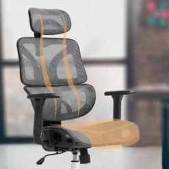 CLP Bureaustoel Deshler Chroom Frame - Netweefsel - Grijs -Leen Bakker Winkel 65e7fc7f775f46f6be413d4a61d8eef2