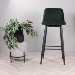 DS4U - Gaby Barkruk Velvet 75 Cm 2.0 - Groen 12 DS4U - Gaby Barkruk Velvet 75 Cm 2.0 - Groen -Leen Bakker Winkel 6678987016554c1f9b00b61aa90db6ec