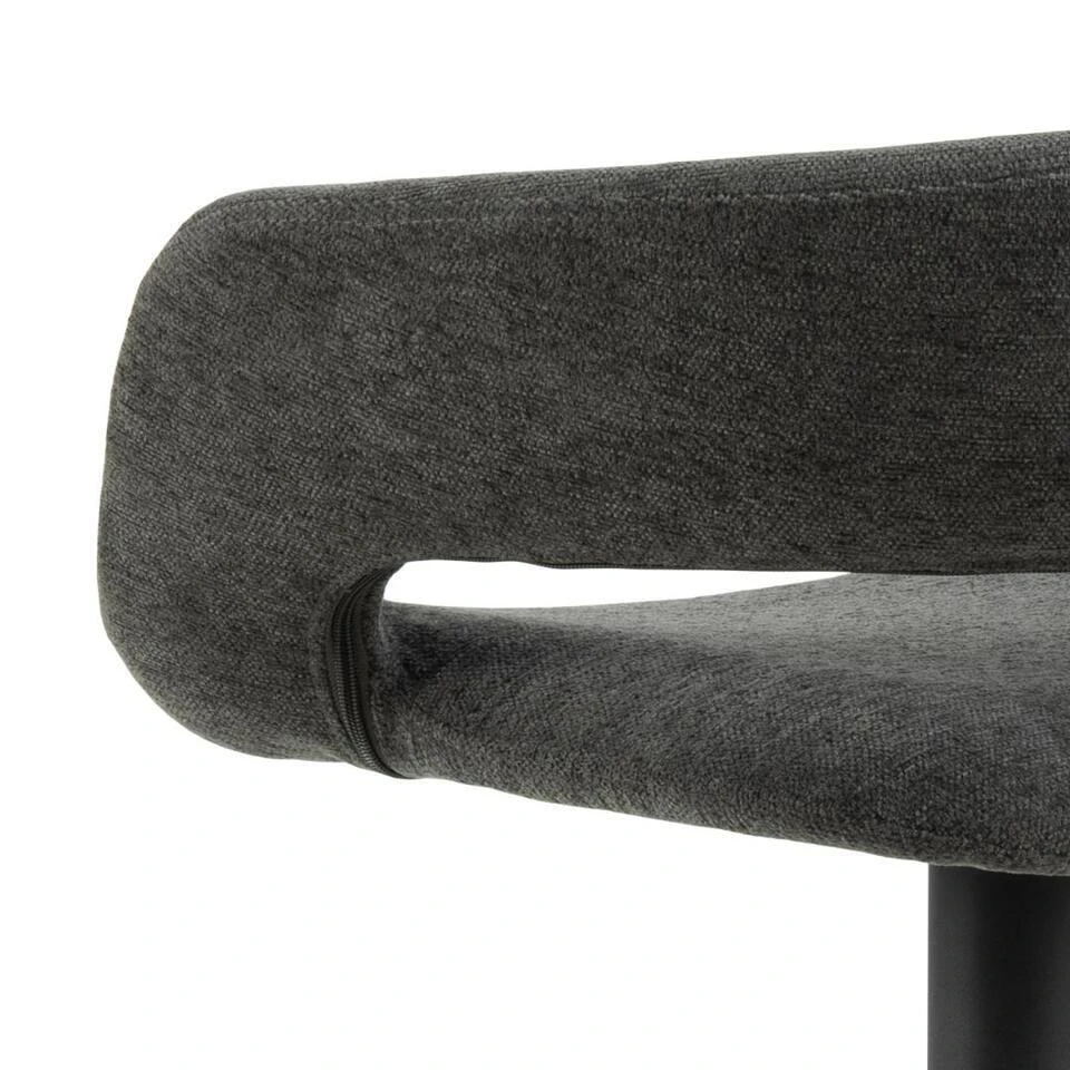 Barkruk Grijs Stof - Zithoogte 80cm - 54,5x49x101cm - Nexus - Set Van 2 7 Barkruk Grijs Stof - Zithoogte 80cm - 54,5x49x101cm - Nexus - Set Van 2 - Afbeelding 5