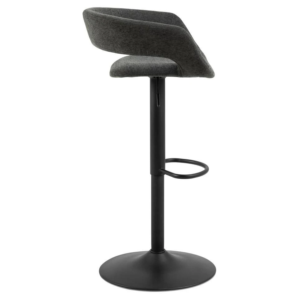 Barkruk Grijs Stof - Zithoogte 80cm - 54,5x49x101cm - Nexus - Set Van 2 6 Barkruk Grijs Stof - Zithoogte 80cm - 54,5x49x101cm - Nexus - Set Van 2 - Afbeelding 4