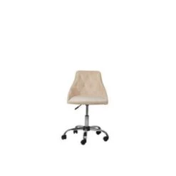 Beliani Bureaustoel PARRISH - Beige Fluweel 9 Beliani Bureaustoel PARRISH - Beige Fluweel -Leen Bakker Winkel 68b235230e3c4859bdc0bd27ce2b7a07