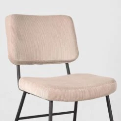 LABEL51 Eetkamerstoel Noah - Naturel - Ribcord - Set Van 2 -Leen Bakker Winkel 69db1677322b4e678d62f08d72938337