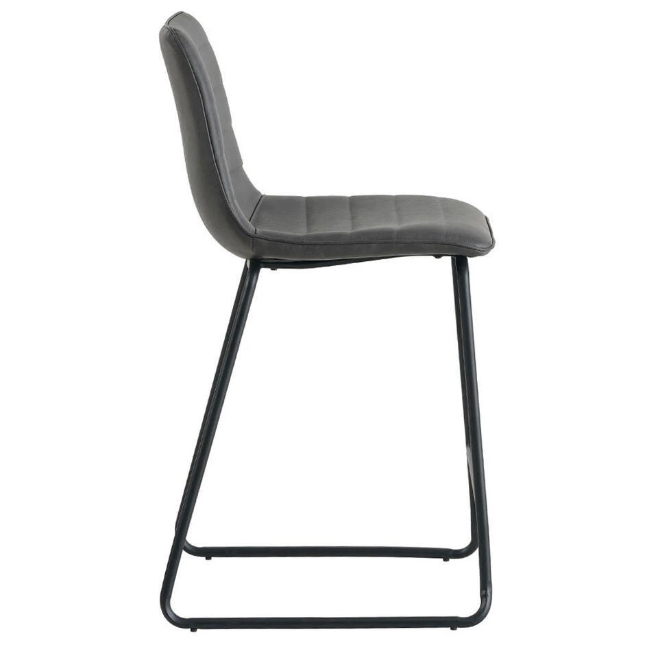 Industriële Barkruk Mark Antraciet - Zithoogte 65 Cm - Kunstleder - Grijs 9 Industriële Barkruk Mark Antraciet - Zithoogte 65 Cm - Kunstleder - Grijs - Afbeelding 7