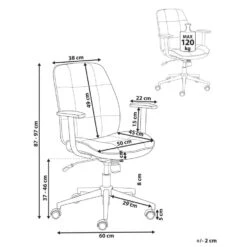 CARLTON - Bureaustoel - Mintgroen - Stof -Leen Bakker Winkel 6a41809d37f84a4dac9e66c156c58d63
