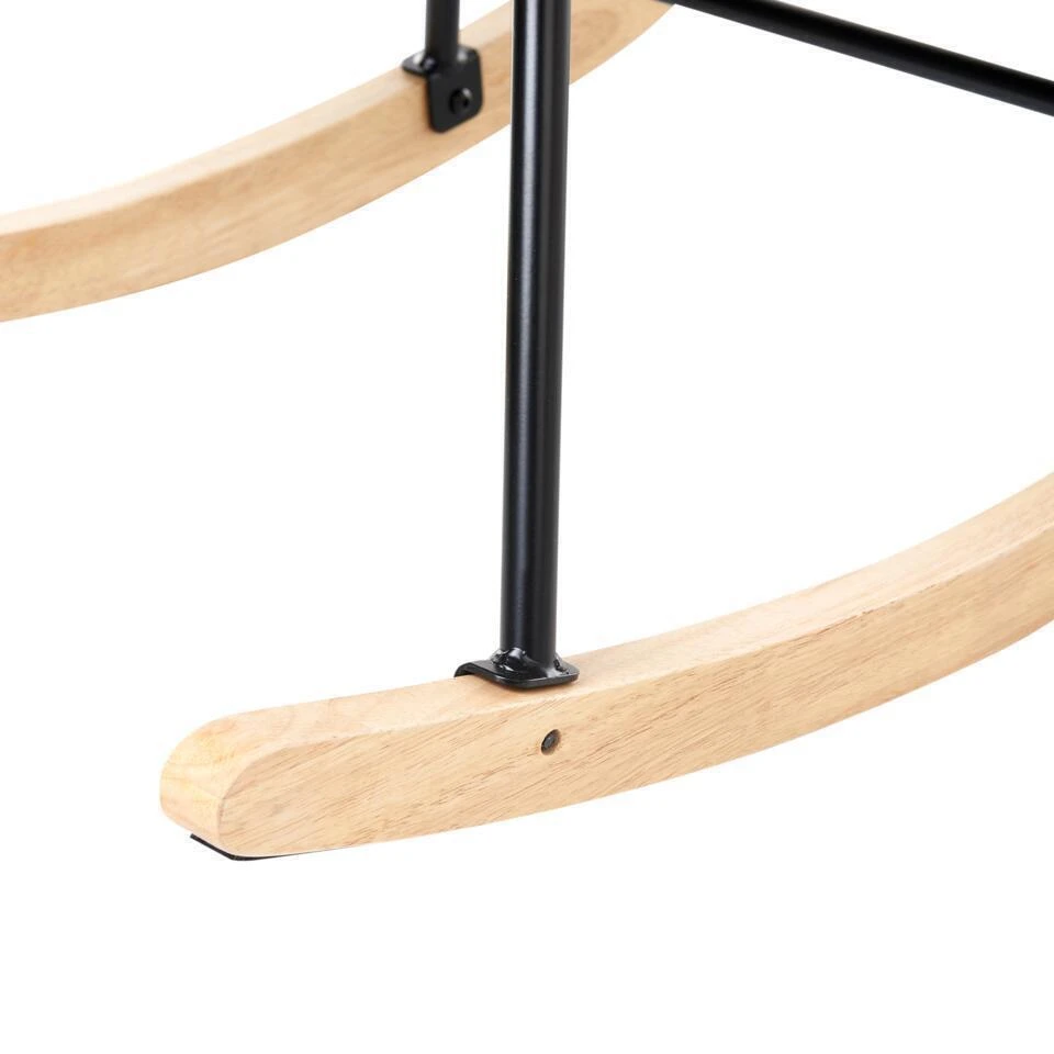 ARSET - Schommelstoel - Taupe - Bouclé 10 ARSET - Schommelstoel - Taupe - Bouclé - Afbeelding 9