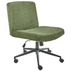 GEDDES - Bureaustoel - Groen - Corduroy -Leen Bakker Winkel 6c99613e82614d47bb518e25418eead3