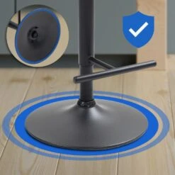 CLP Barkruk Damar Zwart Frame - Fluweel - Donkergrijs -Leen Bakker Winkel 6e204e1a59d6482aba1cc5ac4fd0c8c1