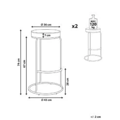 MILROY - Barkruk Set Van 2 - Beige - Kunstleer -Leen Bakker Winkel 6e43e82f2cb44e5f81b546d032a25cda