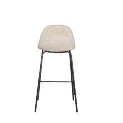 Giga Meubel Barkruk Beige - Stof - 42x45x88cm - Barstoel Saar -Leen Bakker Winkel 6e470df01f66409b8d593b88e0cdd84e