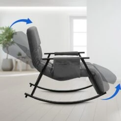 CLP Schommelstoel Cathy Stof - Donkergrijs -Leen Bakker Winkel 702ef31eacfb4badb6195ff50d4a8099