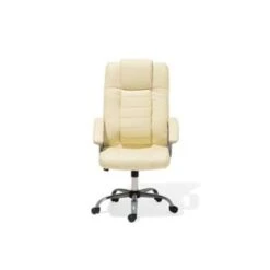 Beliani Bureaustoel COMFORT - Beige Kunstleer -Leen Bakker Winkel 70e26f248bda4d33a5746852e692b2fa