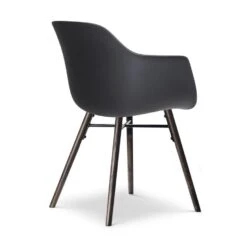 Nolon Nena-Liz Eetkamerstoel Zwart - Okergeel Kussen - Walnoot -Leen Bakker Winkel 70f5542f1c1c4944a37ea614007b5d39