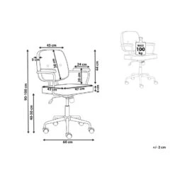 Beliani Bureaustoel PAWNEE - Oranje Kunstleer -Leen Bakker Winkel 7157f50f694f4860b38e572dba6fc4d4