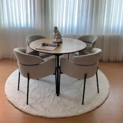 DS4U - Mira Eetkamerstoel Boucle - Beige -Leen Bakker Winkel 734909882ec44172a0bcedf2ae84a914