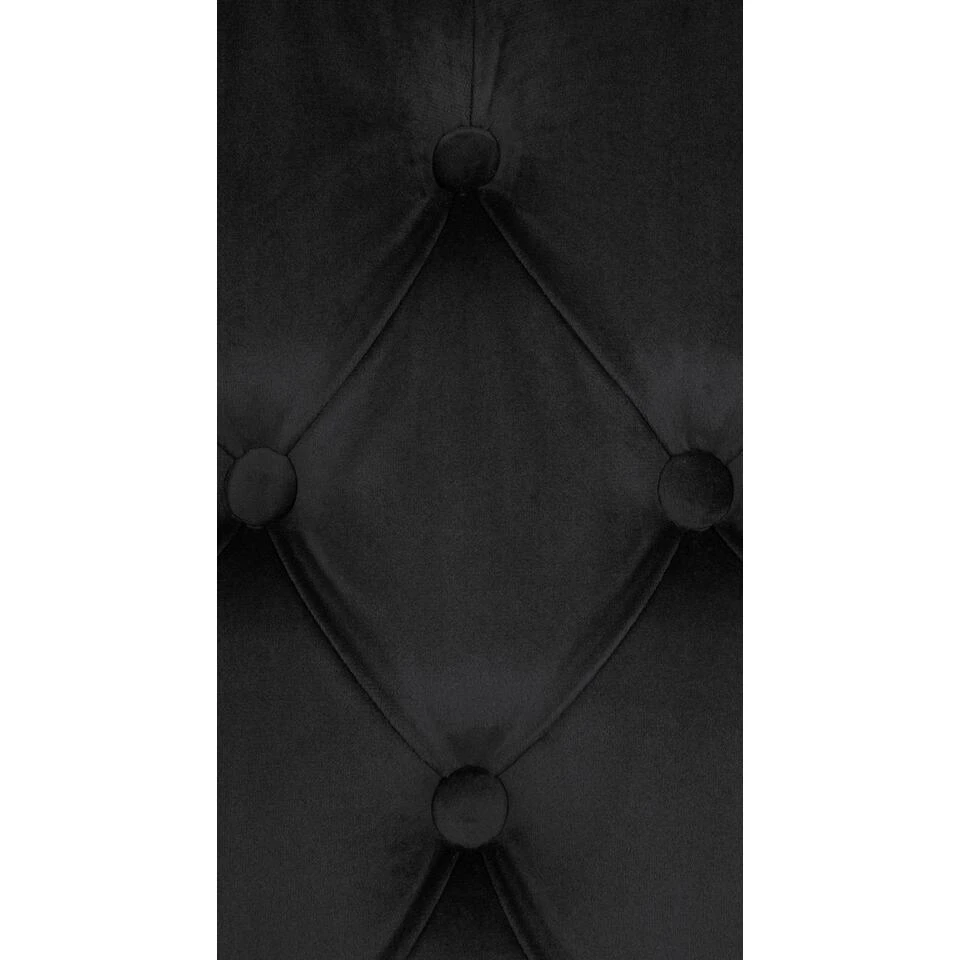 CLP Eetkamerstoel Lisburn Walnoot Frame - Fluweel - Zwart 7 CLP Eetkamerstoel Lisburn Walnoot Frame - Fluweel - Zwart - Afbeelding 5