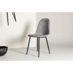 Svea - Selo Eetkamerstoel - Velvet - Grijs -Leen Bakker Winkel 75671c7cdc4a4dbfacfda21ead43f30b