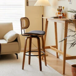 Set Van 2 Barkrukken Hout Rotan 15 Set Van 2 Barkrukken Hout Rotan -Leen Bakker Winkel 7602a4197bbd44f886b0504103a216ef