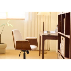 Bureaustoel Van Beige Stof Met Metalen Onderstel -Leen Bakker Winkel 76685696f7794cefbe24d0f6dcaccf4f