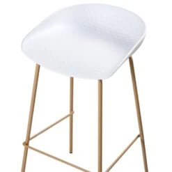 VENLO - Set Van 4 Barstoelen - Wit - Synthetisch Materiaal -Leen Bakker Winkel 772a67a6c2e94275b22f8b6e8683d567