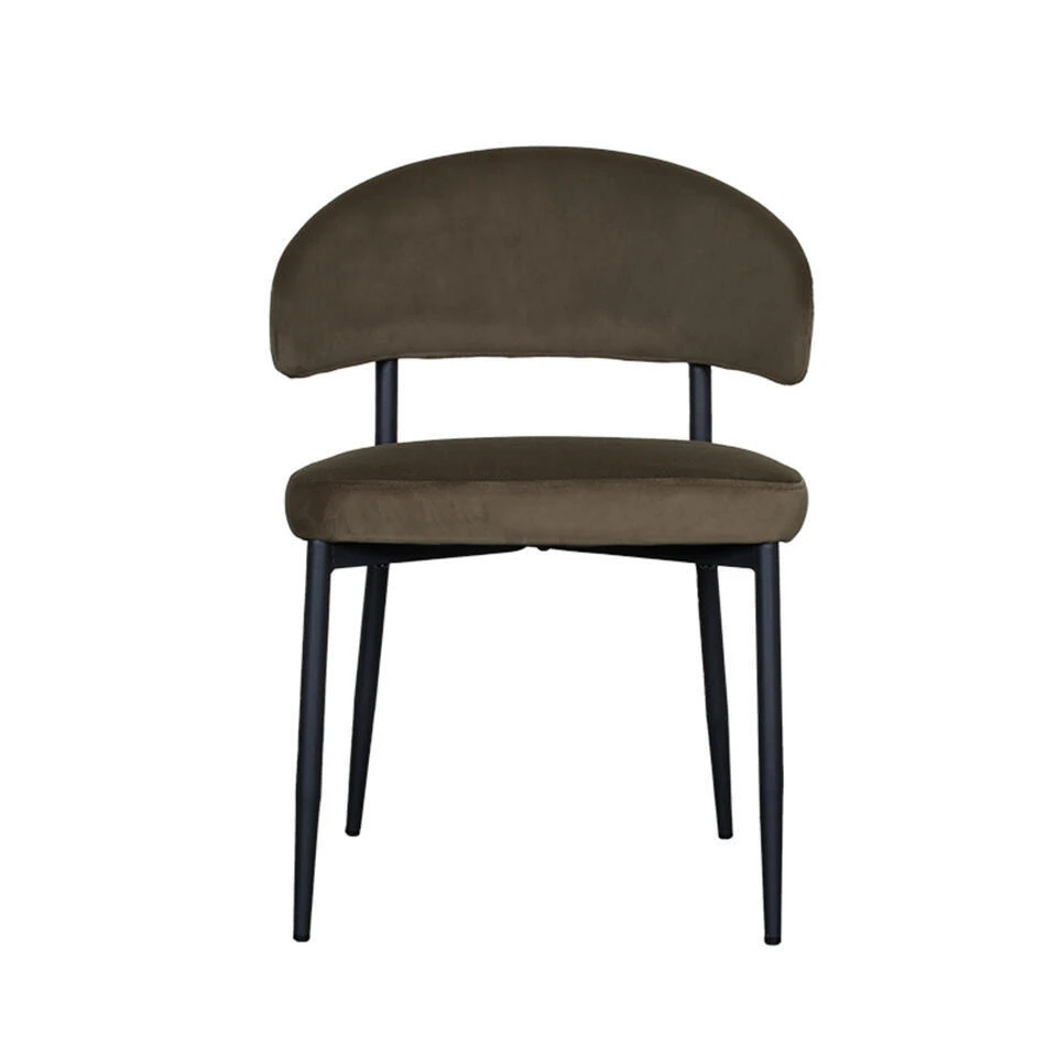LABEL51 Eetkamerstoel Bliss - Hunter - Fluweel - Set Van 2 4 LABEL51 Eetkamerstoel Bliss - Hunter - Fluweel - Set Van 2 - Afbeelding 2