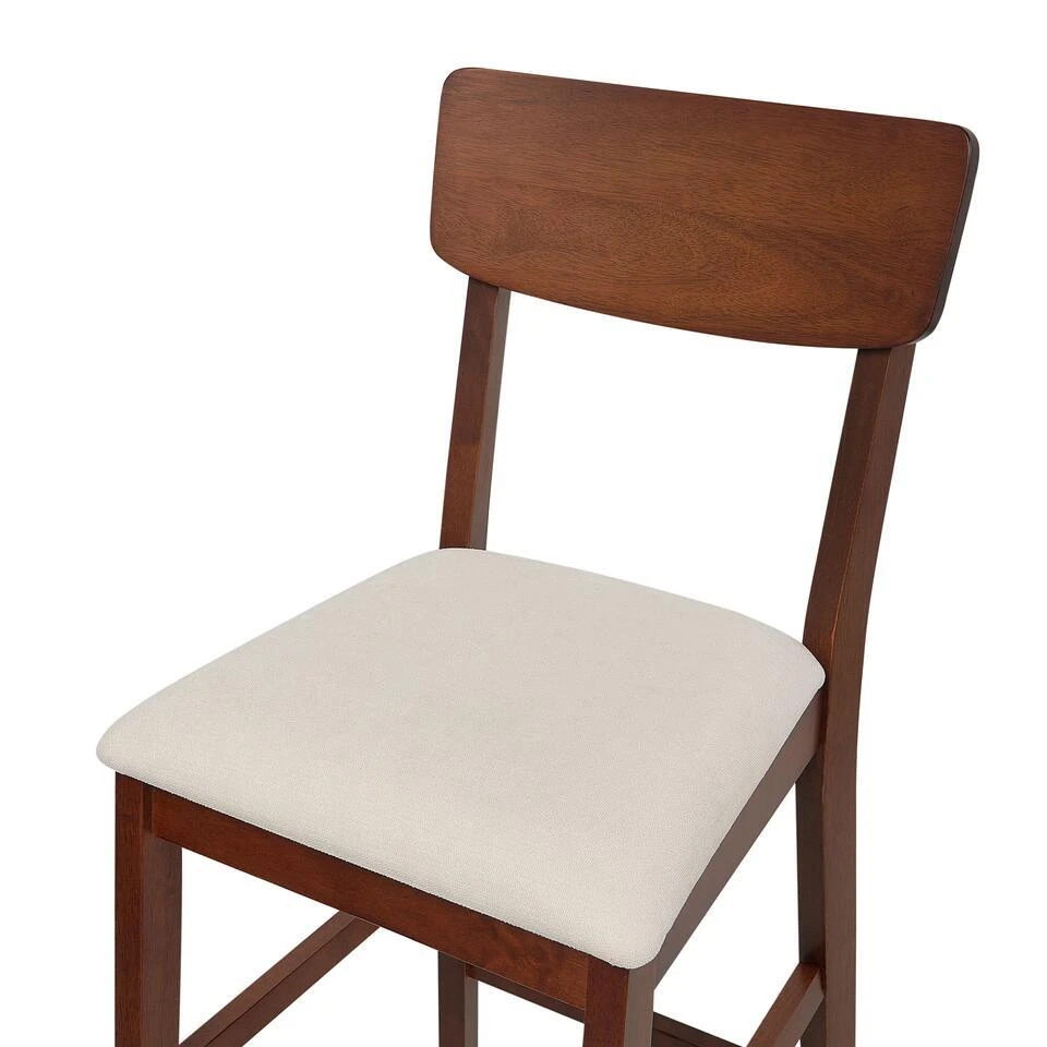 AMBLER - Barkruk Set Van 2 - Lichtbeige - Hout 10 AMBLER - Barkruk Set Van 2 - Lichtbeige - Hout - Afbeelding 8