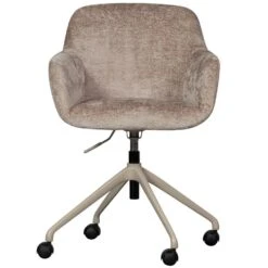 WOOOD Morros Bureaustoel - Polyester - Taupe - 88x57x60 -Leen Bakker Winkel 7b03b90180724abf8429757cba0ebd93