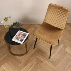 DS4U - Gaby Eetkamerstoel Velvet Goud -Leen Bakker Winkel 7b10f8350ddc4afa87a8d8593ea9f604