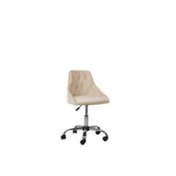 Beliani Bureaustoel PARRISH - Beige Fluweel 8 Beliani Bureaustoel PARRISH - Beige Fluweel -Leen Bakker Winkel 7ba32d8a379d4f6ab11269661087e0cb