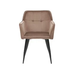 Beliani Eetkamerstoel JASMIN - Bruin Fluweel -Leen Bakker Winkel 7cab5fa20c1f4312a87ee19659ce2649