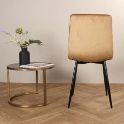 DS4U - Gaby Eetkamerstoel Velvet Goud -Leen Bakker Winkel 7cbce82d106e42c6bf938697739f9cf9