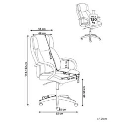 HONOR - Bureaustoel - Zwart - Kunstleer -Leen Bakker Winkel 7d213fe3ed1842c4a7af57ec790d6c13