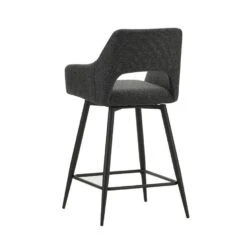 Barkruk Skye Draaibaar Met Armleuning Zwart - Zithoogte 66,50 Cm - Stof - Zwart 15 Barkruk Skye Draaibaar Met Armleuning Zwart - Zithoogte 66,50 Cm - Stof - Zwart -Leen Bakker Winkel 7e71aff1362f46ed871255d4fbca604e