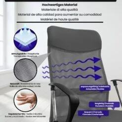 CLP Bureaustoel Washington Chroom Frame - Kunstleer - Grijs -Leen Bakker Winkel 7f8a04a6cd74466cb99ae7cf7bdbb44e