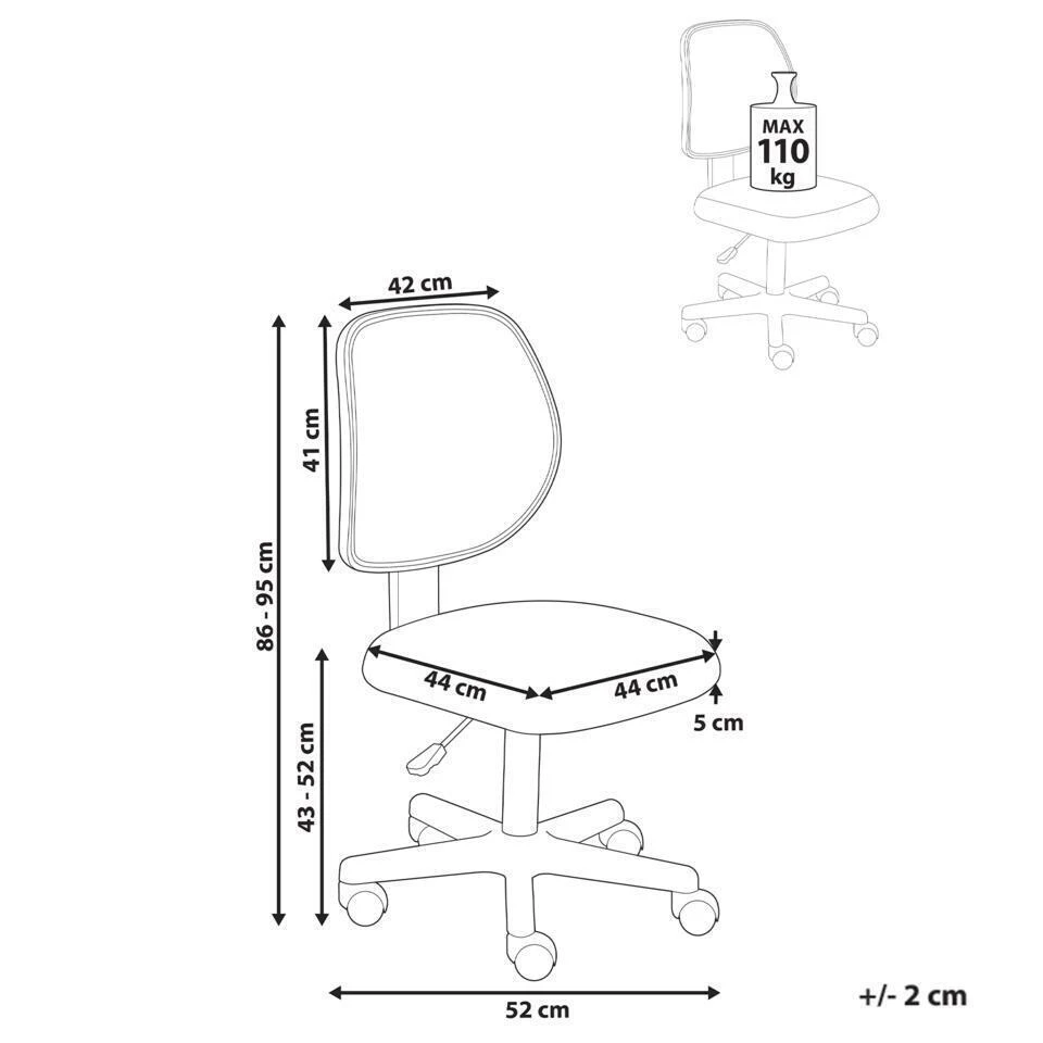 JOYFUL - Bureaustoel - Zwart - Mesh 6 JOYFUL - Bureaustoel - Zwart - Mesh - Afbeelding 4