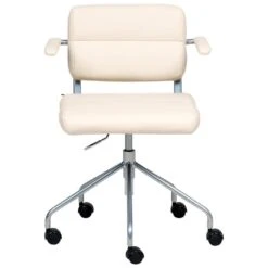 CANDOR - Bureaustoel - Off-white - Kunstleer -Leen Bakker Winkel 80b9b94f15d2439bb59a842e9e3beba7