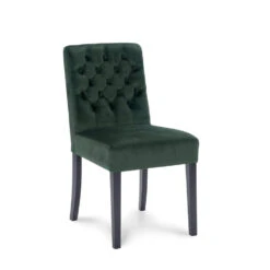 Eetkamerstoel Rosetti - Velvet - Groen (2 Stuks)