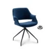 Eetkamerstoel Riccione - Velvet - Blauw -Leen Bakker Winkel 81019763
