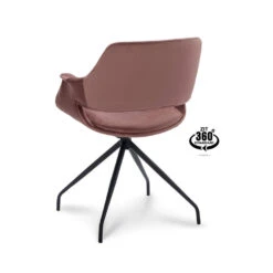 Eetkamerstoel Riccione - Velvet - Oudroze 7 Eetkamerstoel Riccione - Velvet - Oudroze -Leen Bakker Winkel 81019765 0200